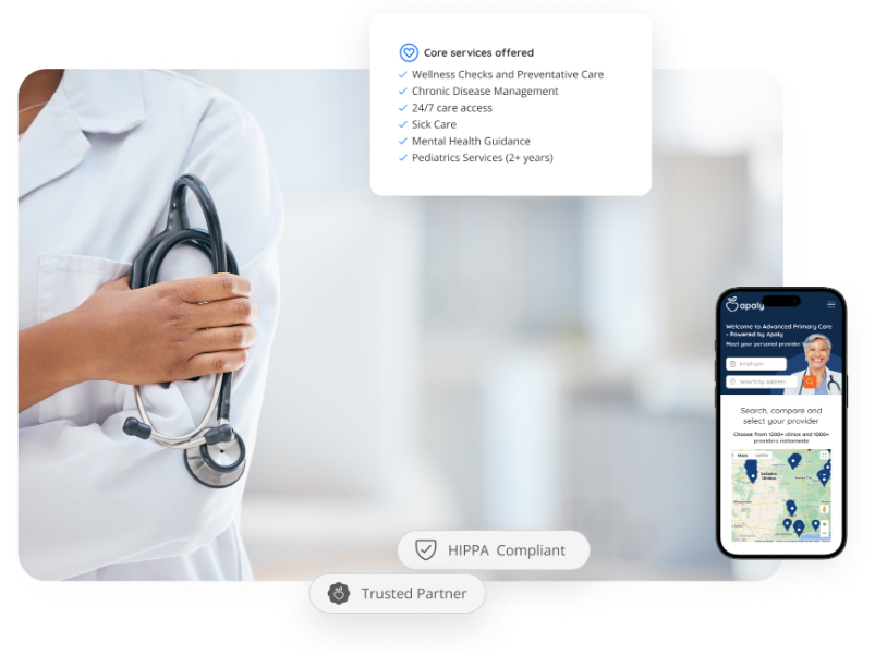 A doctors holding a stethoscope