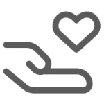 hand heart icon