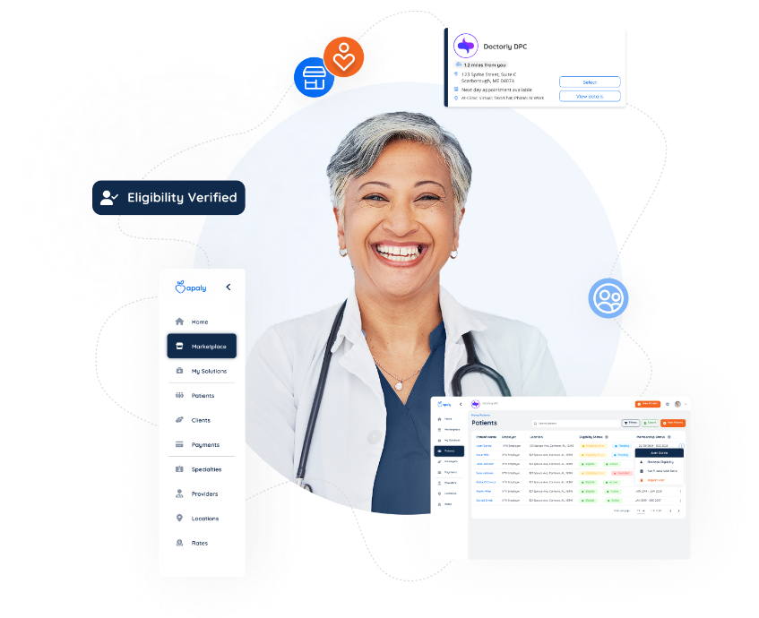 A lady doctor smiling