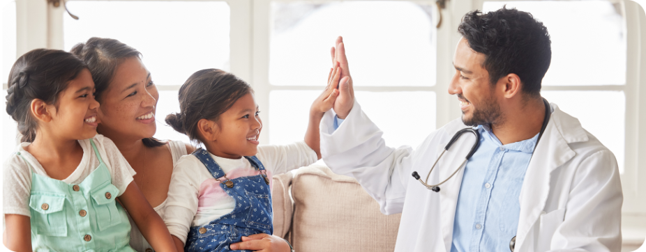 A doctor and a happy family